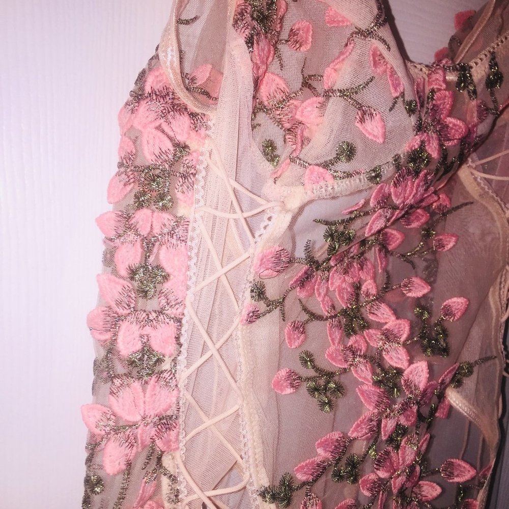 Pink Floral Bodysuit - Picture 9 of 11